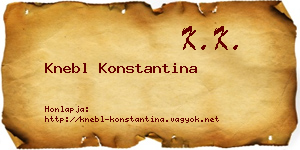 Knebl Konstantina névjegykártya